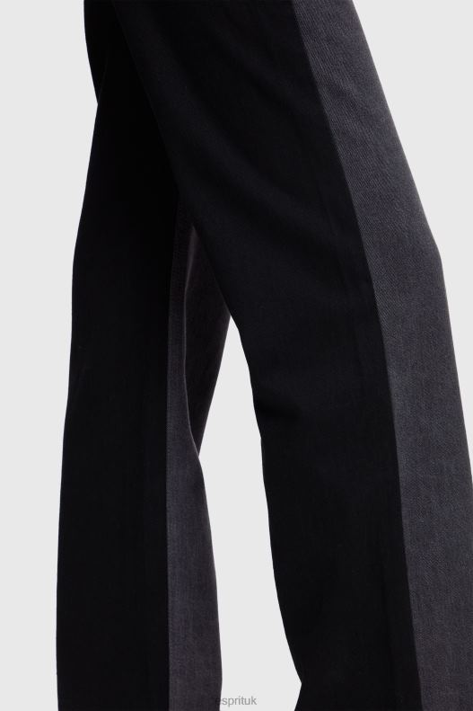 Esprit 90s high-rise straight leg workwear jeans Women Black Medium Wash Denim P0D0X365 - Image 3