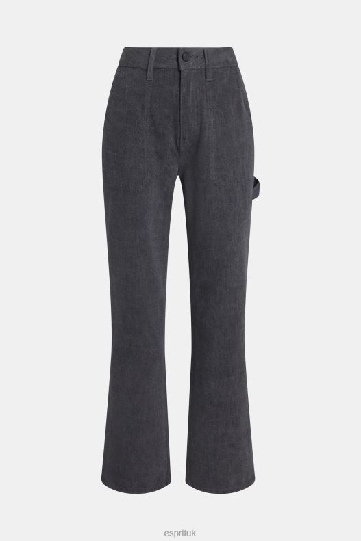 Esprit 90s high-rise straight leg workwear jeans Women Black Medium Wash Denim P0D0X365 - Image 4