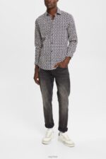 Esprit All-over print shirt Men Navy Shirts P0D0X881 - Image 2