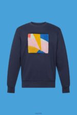 Esprit Applique sweatshirt Men Navy Sweatshirts & Hoodies P0D0X882 - Image 5