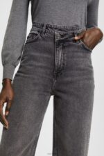 Esprit Banana fit jeans with asymmetric waistband Women Black Medium Wash Denim P0D0X339 - Image 3