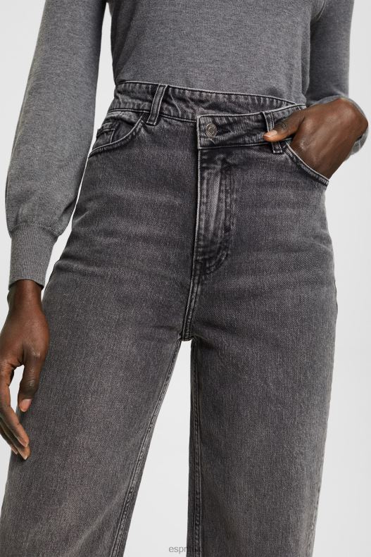 Esprit Banana fit jeans with asymmetric waistband Women Black Medium Wash Denim P0D0X339 - Image 3