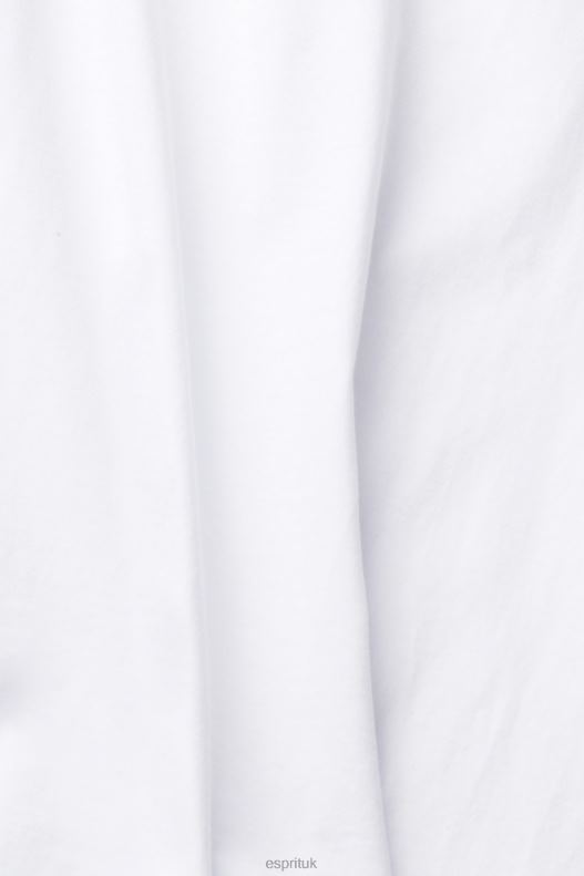 Esprit Basic T-shirt in 100% organic cotton Women White T-Shirts P0D0X513 - Image 4
