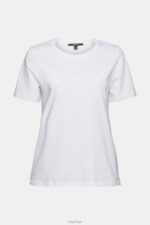 Esprit Basic T-shirt in 100% organic cotton Women White T-Shirts P0D0X513 - Image 5