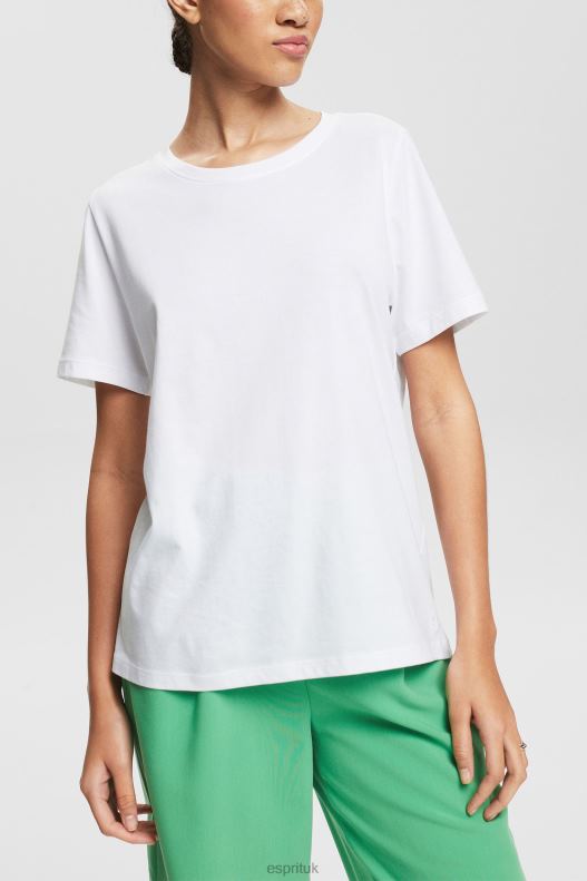 Esprit Basic T-shirt in 100% organic cotton Women White T-Shirts P0D0X513 - Image 1