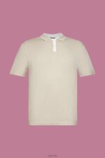 Esprit Blended TENCEL and sustainable cotton polo shirt Men Light Taupe Polos P0D0X759 - Image 5