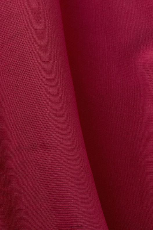 Esprit Blouse with smocked details, LENZING ECOVERO Women Cherry Red Blouses P0D0X371 - Image 4