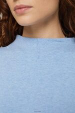 Esprit Boat neck long sleeve top Women Bright Blue Long Sleeve P0D0X367 - Image 3