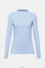 Esprit Boat neck long sleeve top Women Bright Blue Long Sleeve P0D0X367 - Image 5