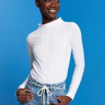 Esprit Boat neck long sleeve top Women White Long Sleeve P0D0X369