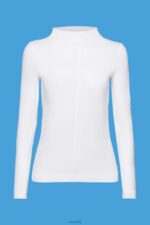 Esprit Boat neck long sleeve top Women White Long Sleeve P0D0X369 - Image 5