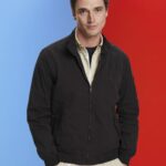 Esprit Bomber jacket with stand-up collar Men Black Jackets P0D0X713