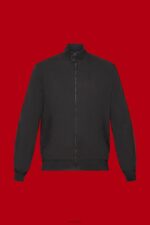 Esprit Bomber jacket with stand-up collar Men Black Jackets P0D0X713 - Image 5