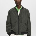 Esprit Bomber-style jacket Men Dark Khaki Jackets P0D0X767