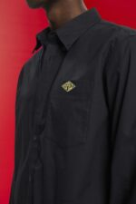 Esprit Button-down cotton shirt Men Black Shirts P0D0X658 - Image 3
