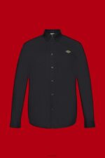 Esprit Button-down cotton shirt Men Black Shirts P0D0X658 - Image 5
