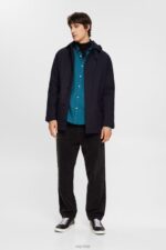 Esprit Button down cotton shirt Men Dark Turquoise Shirts P0D0X813 - Image 2