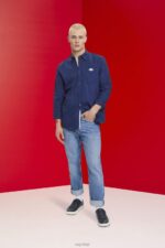 Esprit Button-down cotton shirt Men Navy Shirts P0D0X660 - Image 2