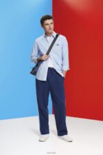 Esprit Button-down cotton shirt Men Pastel Blue Shirts P0D0X661 - Image 2