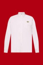 Esprit Button-down cotton shirt Men Pink Shirts P0D0X662 - Image 5
