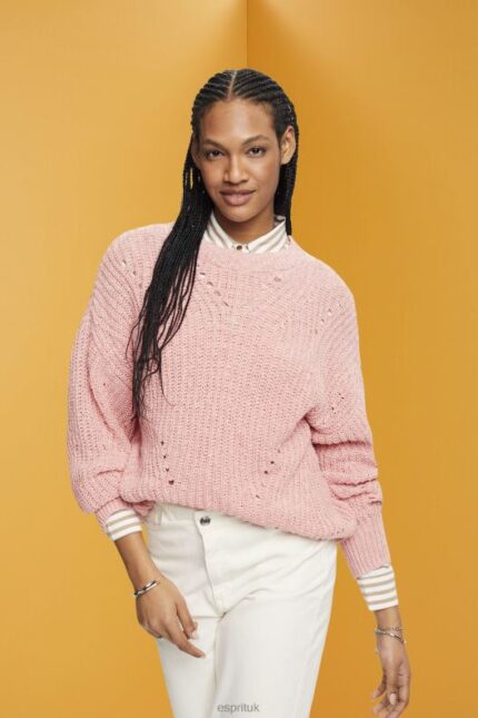 Esprit Cable knit jumper Women Pink Sweaters P0D0X273