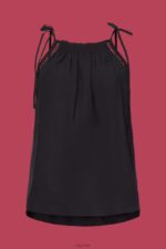 Esprit Camisole top with smock, TENCEL Women Black Top P0D0X198 - Image 5
