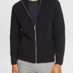 Esprit Cardigan with zip Men Black Sweaters P0D0X921