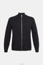 Esprit Cardigan with zip Men Black Sweaters P0D0X921 - Image 5