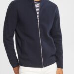 Esprit Cardigan with zip Men Navy Sweaters P0D0X922