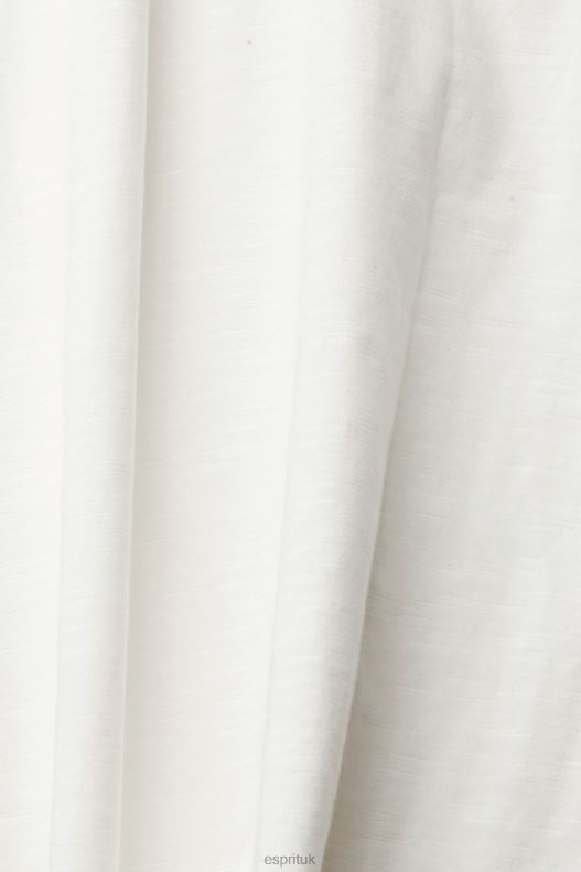Esprit Casual cotton slub t-shirt Women Off White T-Shirts P0D0X539 - Image 4