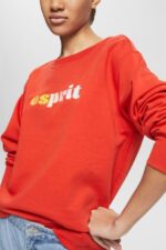 Esprit Casual logo puff print sweatshirt Women Orange Red Sweatshirts & Hoodies P0D0X366 - Image 3