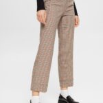 Esprit Checked pants Women Sand Trousers & Pants P0D0X529