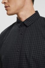 Esprit Checked slim fit shirt Men Black Shirts P0D0X687 - Image 3