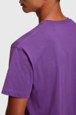 Esprit Chest flocked logo applique t-shirt Men Dark Purple T-Shirts P0D0X610 - Image 3