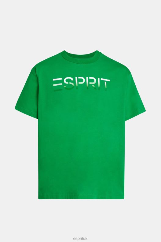 Esprit Chest flocked logo applique t-shirt Men Green T-Shirts P0D0X609 - Image 4