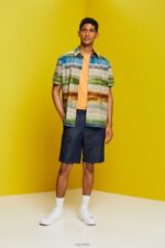 Esprit Chino shorts in a jeans look Men Blue Black Shorts P0D0X614 - Image 2