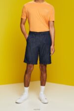 Esprit Chino shorts in a jeans look Men Blue Black Shorts P0D0X614
