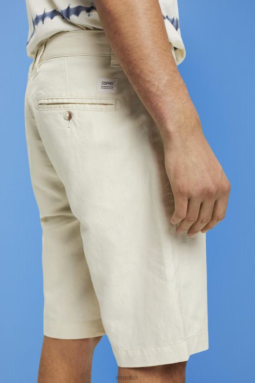 Esprit Chino-style shorts Men Cream Beige Shorts P0D0X750 - Image 3