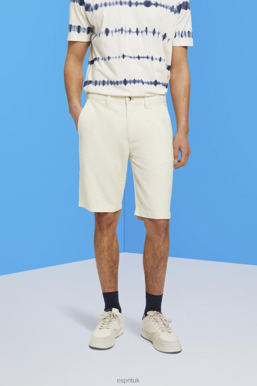 Esprit Chino-style shorts Men Cream Beige Shorts P0D0X750 - Image 1