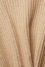 Esprit Chunky-knit cotton blend cardigan Women Sand Sweaters P0D0X392 - Image 4