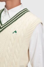 Esprit College sweater vest Men Emerald Green Sweaters P0D0X811 - Image 2
