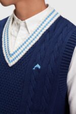 Esprit College sweater vest Men Ink Sweaters P0D0X812 - Image 2