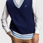 Esprit College sweater vest Men Ink Sweaters P0D0X812