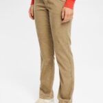 Esprit Cord trousers Women Pale Khaki Trousers & Pants P0D0X346