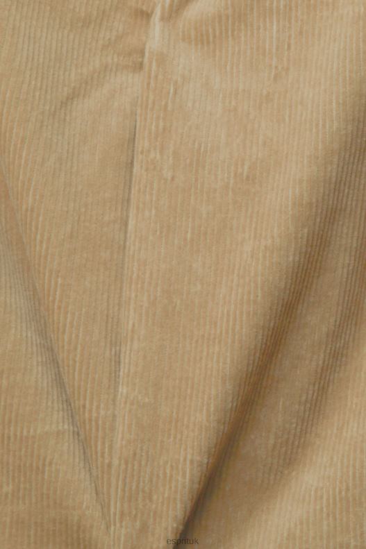 Esprit Cord trousers Women Pale Khaki Trousers & Pants P0D0X346 - Image 4