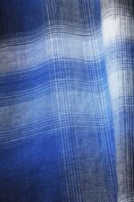 Esprit Cotton and hemp blended checquered tartan shirt Men Blue Shirts P0D0X715 - Image 4