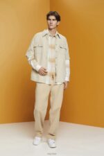 Esprit Cotton and hemp blended checquered tartan shirt Men Ice Shirts P0D0X714 - Image 2
