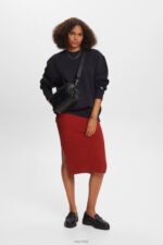 Esprit Cotton Blend Pullover Sweatshirt Women Black Sweatshirts & Hoodies P0D0X27 - Image 2