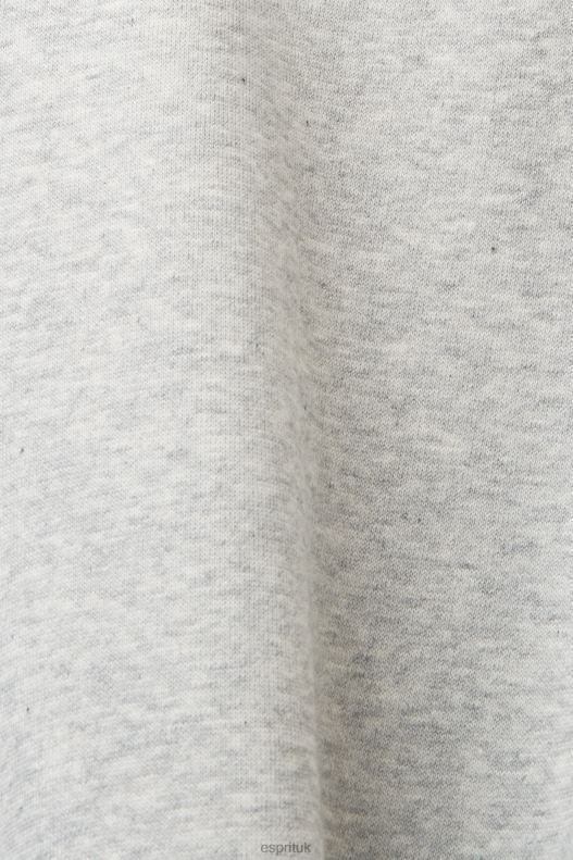 Esprit Cotton Blend Pullover Sweatshirt Women Light Grey Sweatshirts & Hoodies P0D0X28 - Image 4