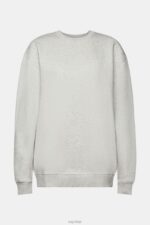 Esprit Cotton Blend Pullover Sweatshirt Women Light Grey Sweatshirts & Hoodies P0D0X28 - Image 5